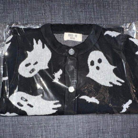 Merce & Me Boos and Bats Halloween Cardigan - Size 4/5 - Picture 3 of 3
